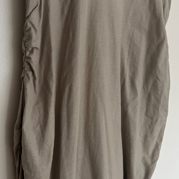 Anthropologie Cap-Sleeve V-Neck Ruched Slim Midi Dress (XL) - Picture 4 of 7